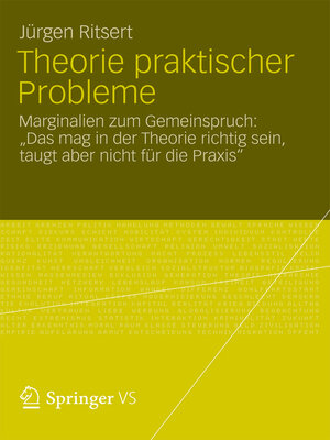cover image of Theorie praktischer Probleme